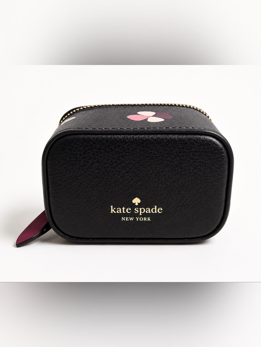 Kate Spade New York Dog Zip JEWELRY CASE – Pink Floral Puppy - Picture 4 of 5